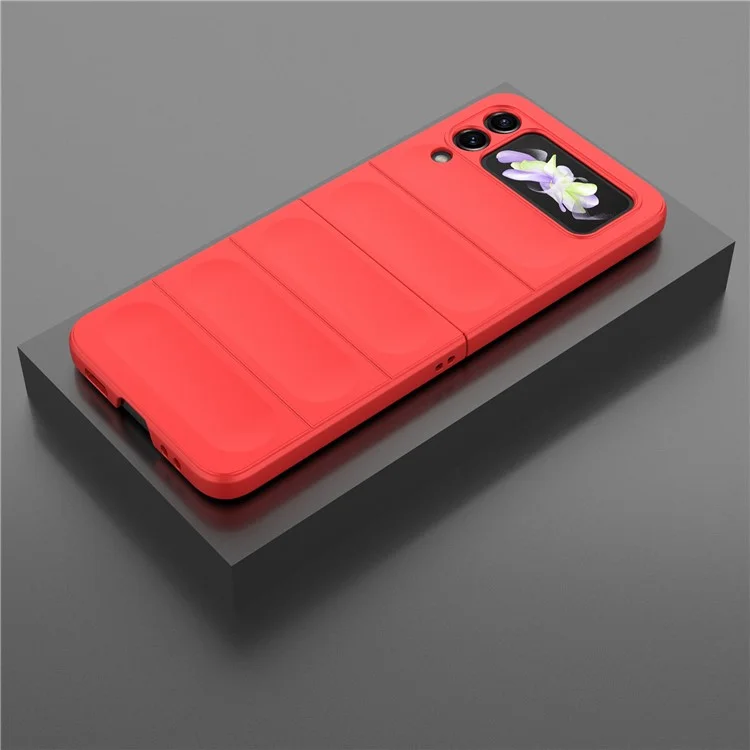 Coque pour téléphone Samsung Galaxy Z Flip3 5G, protection rigide en PC - Rouge