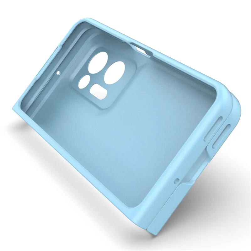 For Oppo Find N2 5G Hard PC Phone Case Shock Absorbing Back Cover - Baby Blue