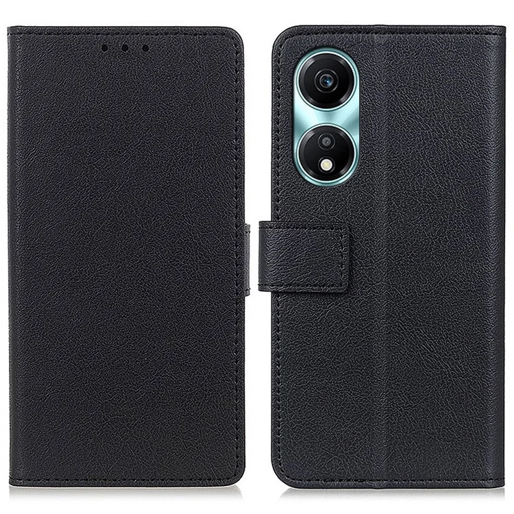 Funda de teléfono con tarjetero y soporte para el modelo For Honor X5 Plus, en negro