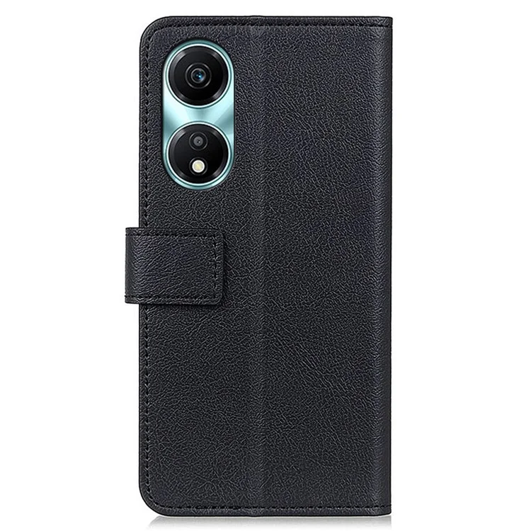 Funda de teléfono con tarjetero y soporte para el modelo For Honor X5 Plus, en negro