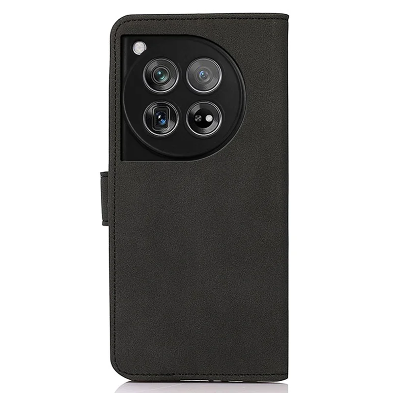 KHAZNEH Etui portfelowe na OnePlus 12 5G, skórzana ochronna osłona - Czarny