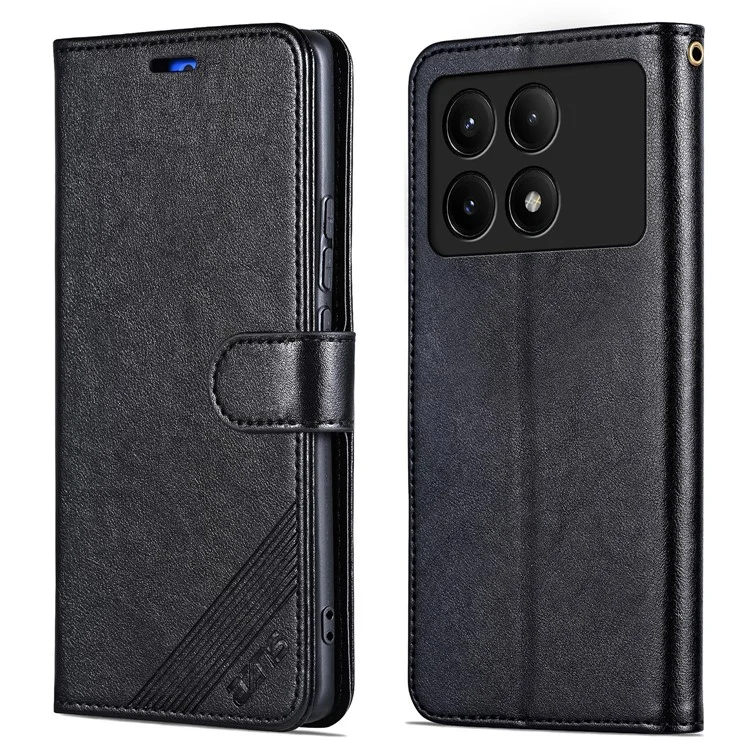 AZNS Para Xiaomi Redmi K70E 5G / Poco X6 Pro 5G Funda de Piel de Oveja Texturizada - Negro