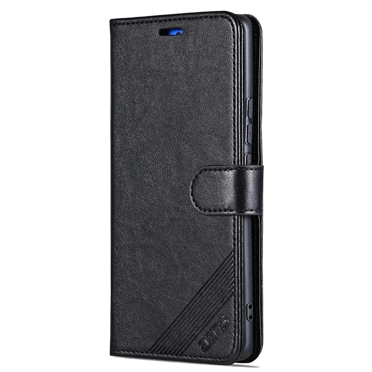 AZNS For Honor 100 5G Funda de Teléfono de Piel con Textura de Piel de Cordero y Soporte Tipo Cartera - Negro