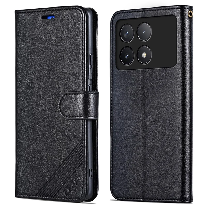AZNS per Xiaomi Poco F6 Pro 5G / Redmi K70 5G / K70 Pro 5G Custodia in Pelle Portafoglio con Supporto - Nero