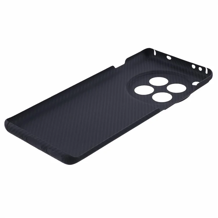 For OnePlus 12 5G Cell Phone Case 600D Fine Texture Aramid Fiber Cover (Precise Lens Hole) - Black