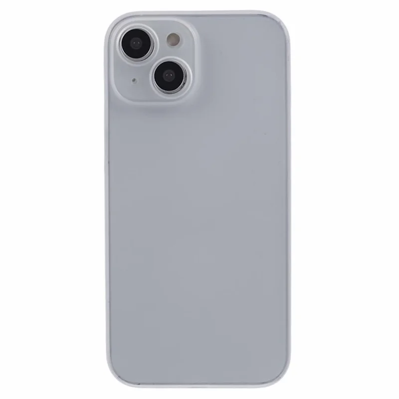 For iPhone 15 Ultra-Thin Case Hard PC Anti-Scratch Protective Phone Cover - White