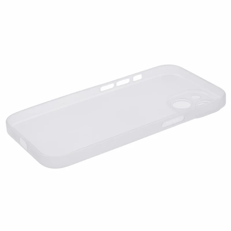 For iPhone 15 Ultra-Thin Case Hard PC Anti-Scratch Protective Phone Cover - White