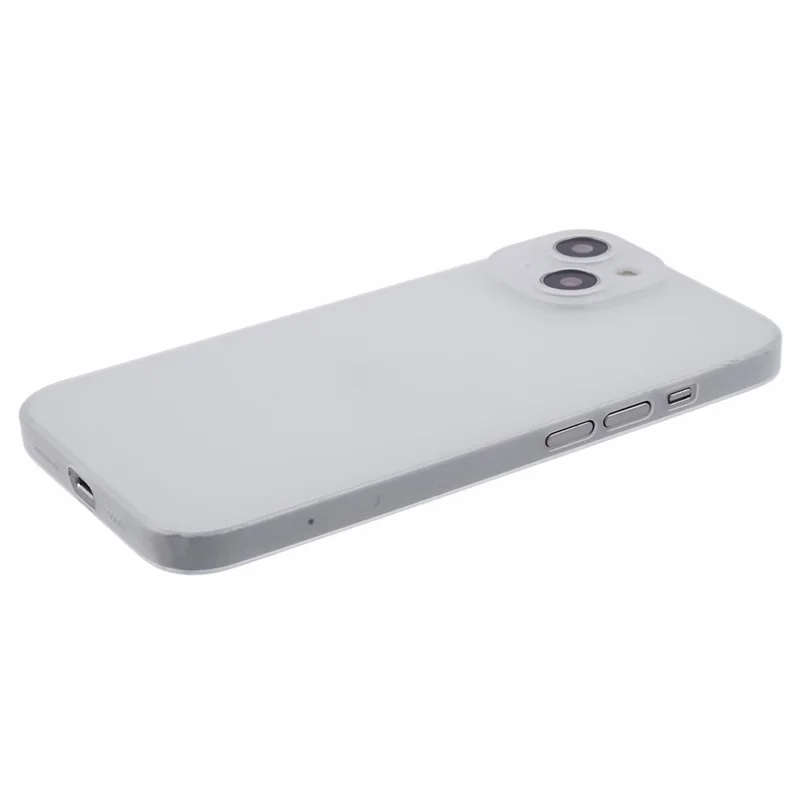 For iPhone 15 Ultra-Thin Case Hard PC Anti-Scratch Protective Phone Cover - White