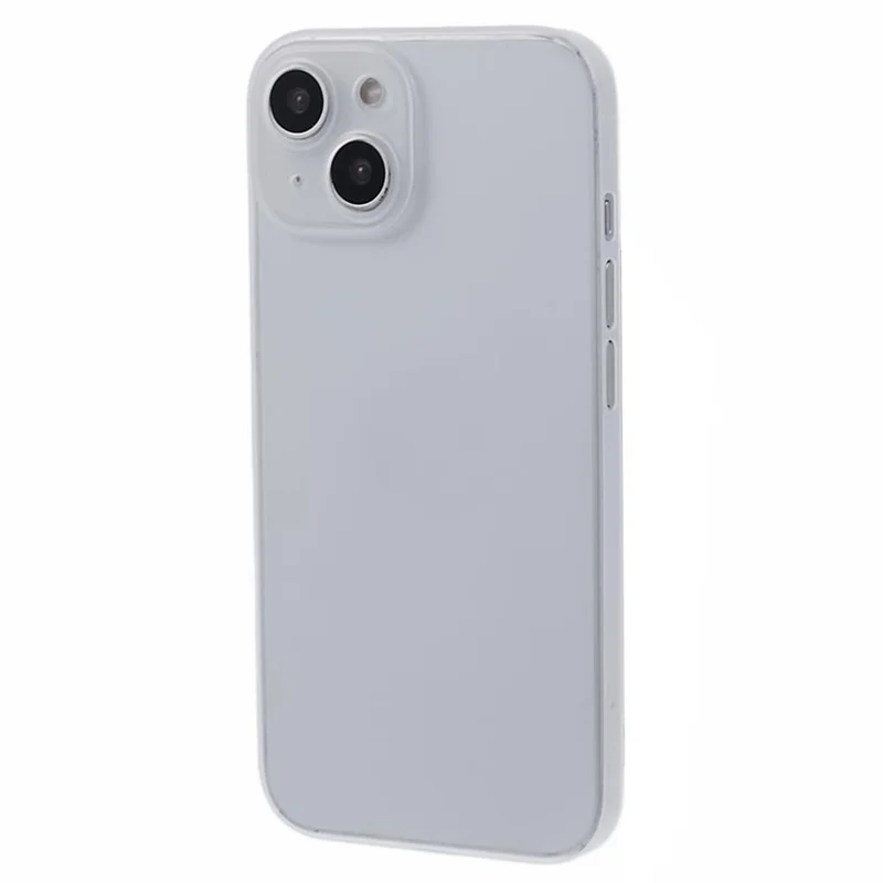 For iPhone 15 Plus Phone Case Hard PC Slim Fit Back Cover - White