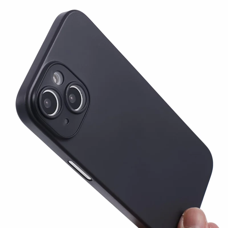 For iPhone 13 Phone Case Hard PC Ultra-Thin Anti-Scratch Cover - Black