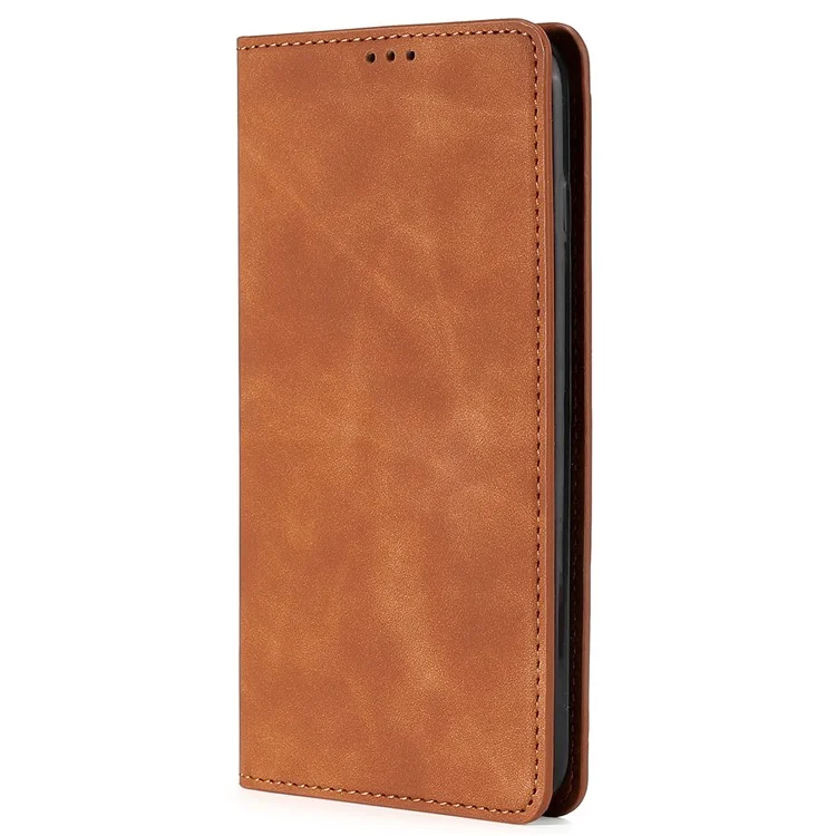 Para o vivo iQOO Z8x 5G / Y78t 5G Capa de Telefone, Slots para Cartão, Capa de Couro com Suporte, Flip Cover - Marrom Claro