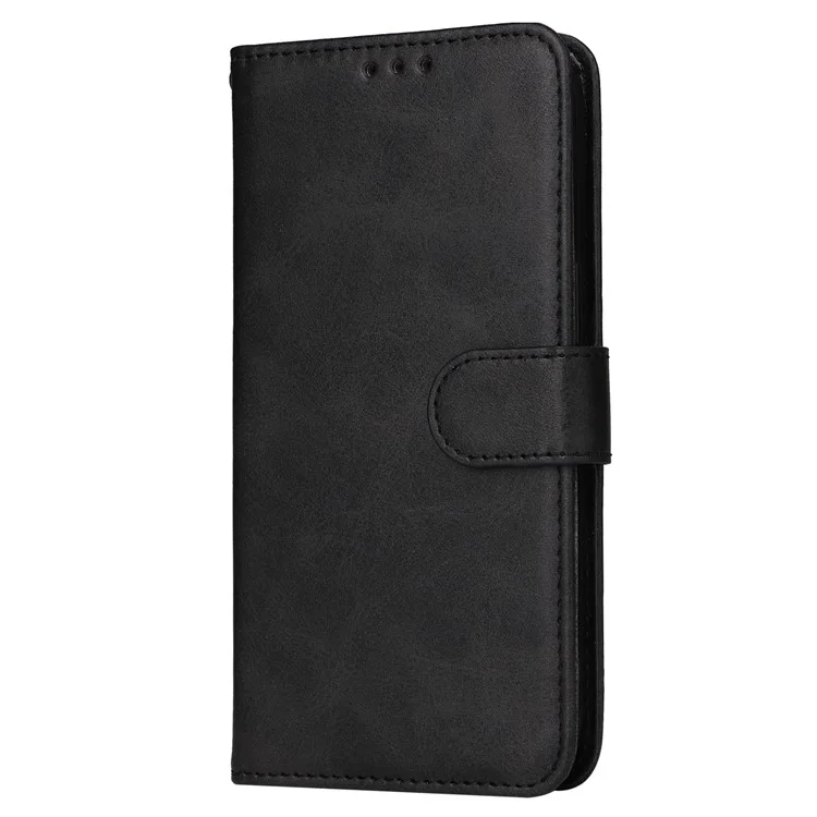 Para Xiaomi Redmi Note 13 Pro+ 5G Leather Case Stand Cover Card Holder with Strap - Black
