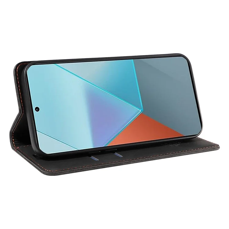 BETOPNICE 003 pour Xiaomi Redmi Note 13 Pro 5G Étui RFID Blocking Leather Cover avec porte-cartes - Noir