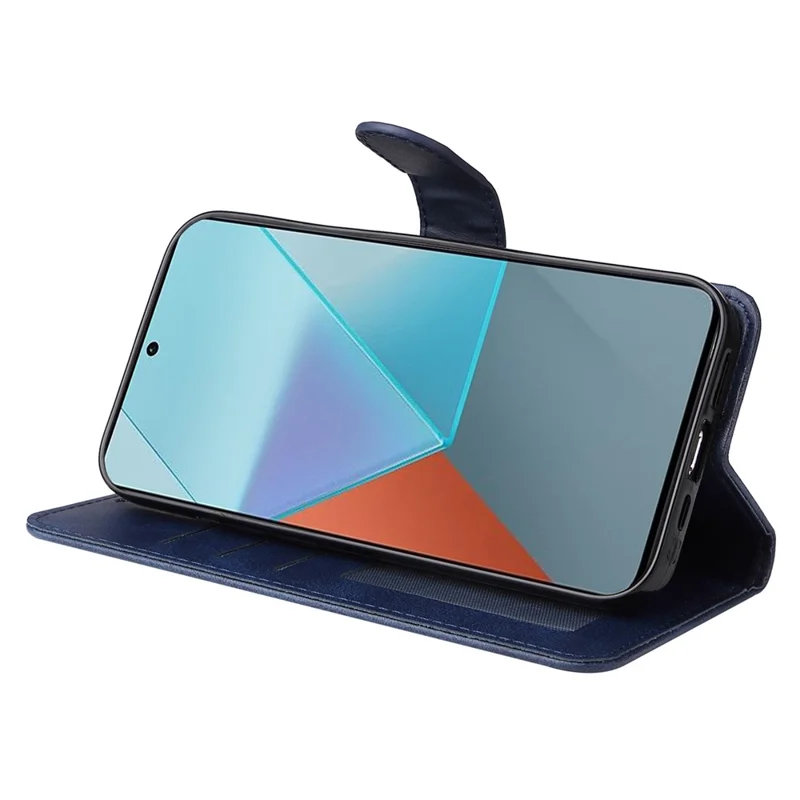 For Xiaomi Redmi Note 13 Pro 5G / Poco X6 5G Case with Strap Leather Phone Cover Wallet Stand - Blue