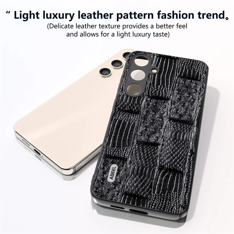 ABEEL For Samsung Galaxy S24+ Case Mahjong Texture Anti-Drop Protective Phone Cover - Black