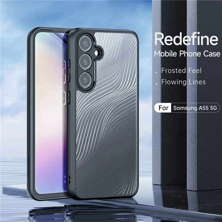 Série Dux Ducis Aimo Pour Samsung Galaxy A55 5G Case Anti-fall pc + Tpu (certification Reach) - Noir