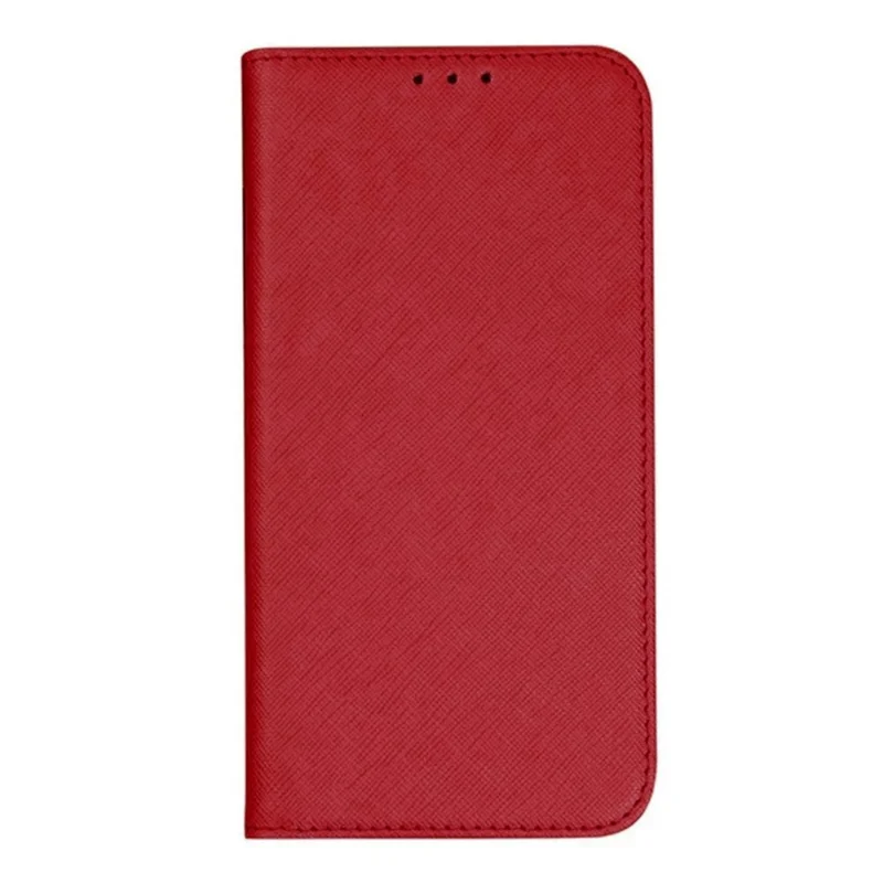 For OnePlus 12 5G Cell Phone Case Cross Texture Anti-Scratch Wallet Stand Cover PU Leather Shell - Red