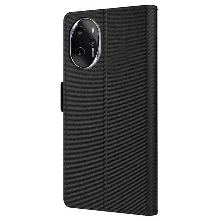 For Honor 100 Pro 5G Casos de Telefone Celular Capa de Couro PU com Espelho - Preto