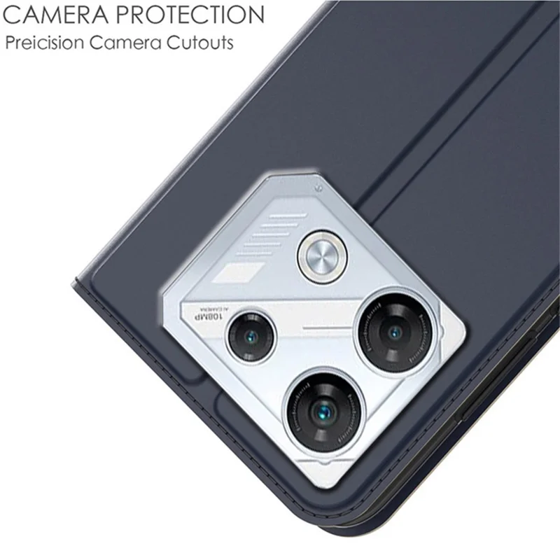 Mobile Phone Case for Infinix GT 10 Pro 5G Card Slot PU Leather Cover - Blue