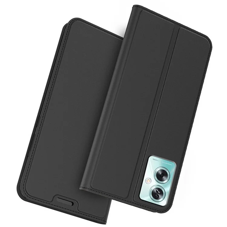 For Oppo A2 5G Stand Case Card Holder PU Leather Phone Cover - Black