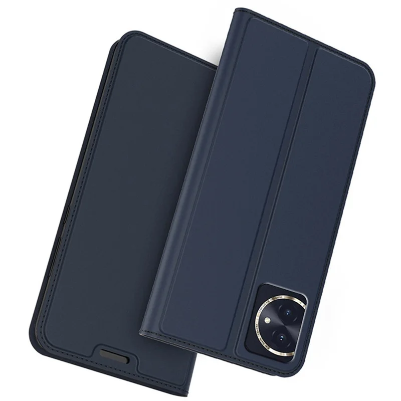 PU Leather Shell for Honor 100 5G Case Card Slot Phone Cover - Blue