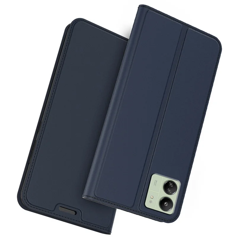 For Xiaomi Redmi 13C 4G / Poco C65 4G Case Card Holder PU Leather Magnetic Phone Cover - Blue