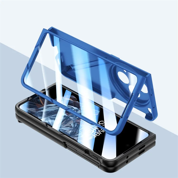 For Oppo Find N3 5G Phone Case with Tempered Glass Film / Stylus Pen Skin Touch Feel - Orange