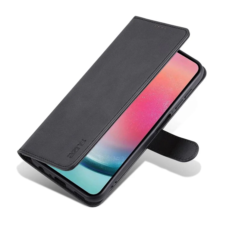 AZNS para Samsung Galaxy A35 5G Capa de Telefone de Couro Carteira Flip Phone Cover - Preto