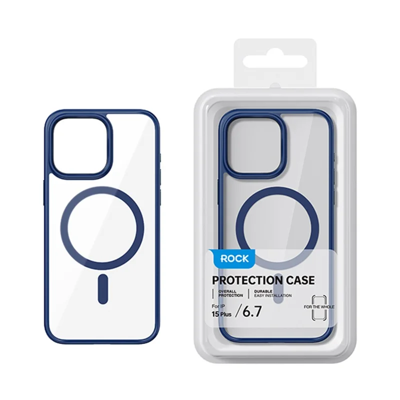 ROCK For iPhone 15 Pro Max Clear Phone Case Magnetic Cover Compatible with MagSafe - White