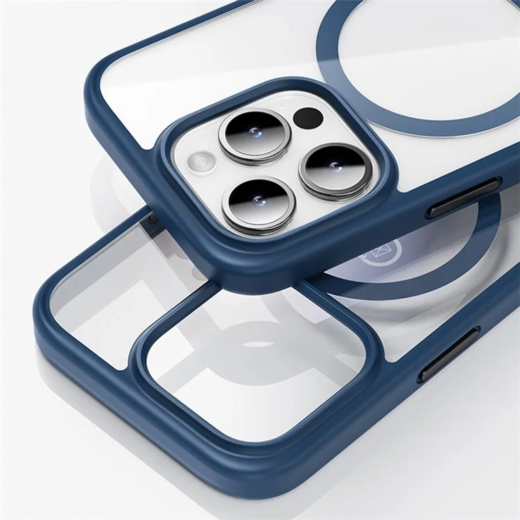 ROCK For iPhone 15 Pro Magnetic Clear Phone Case Compatible with MagSafe - Titanium Grey