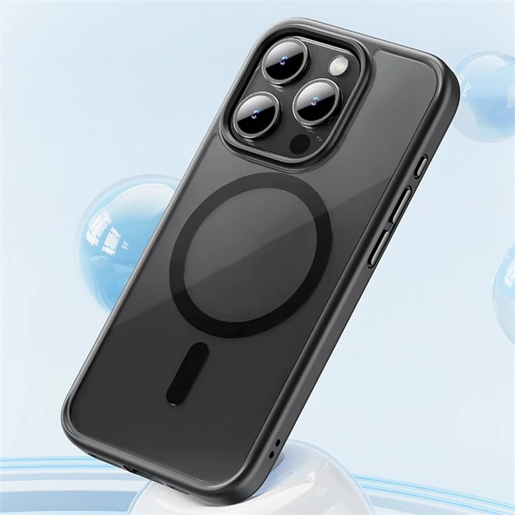 ROCK For iPhone 15 Pro Magnetic Clear Phone Case Compatible with MagSafe - Titanium Grey