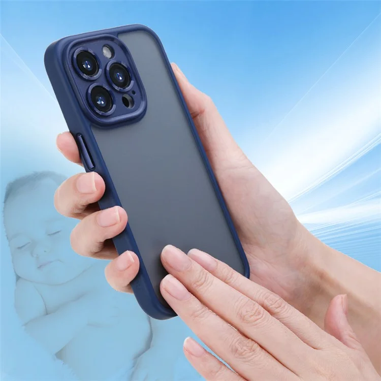 ROCK For iPhone 15 Pro Max Skin-Feel Phone Case with Lens Protection - Titanium Black