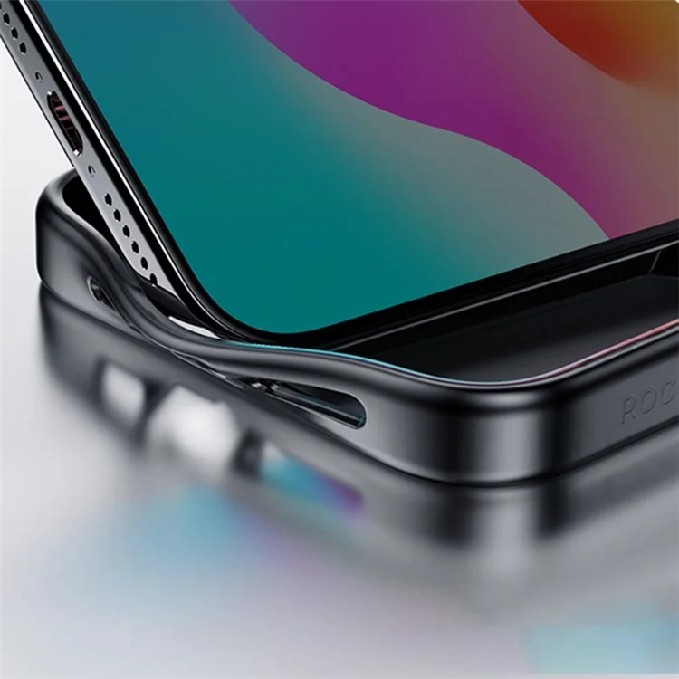 ROCK For iPhone 15 Pro Magnetic Phone Case Skin Touch Phone Cover - Titanium Black