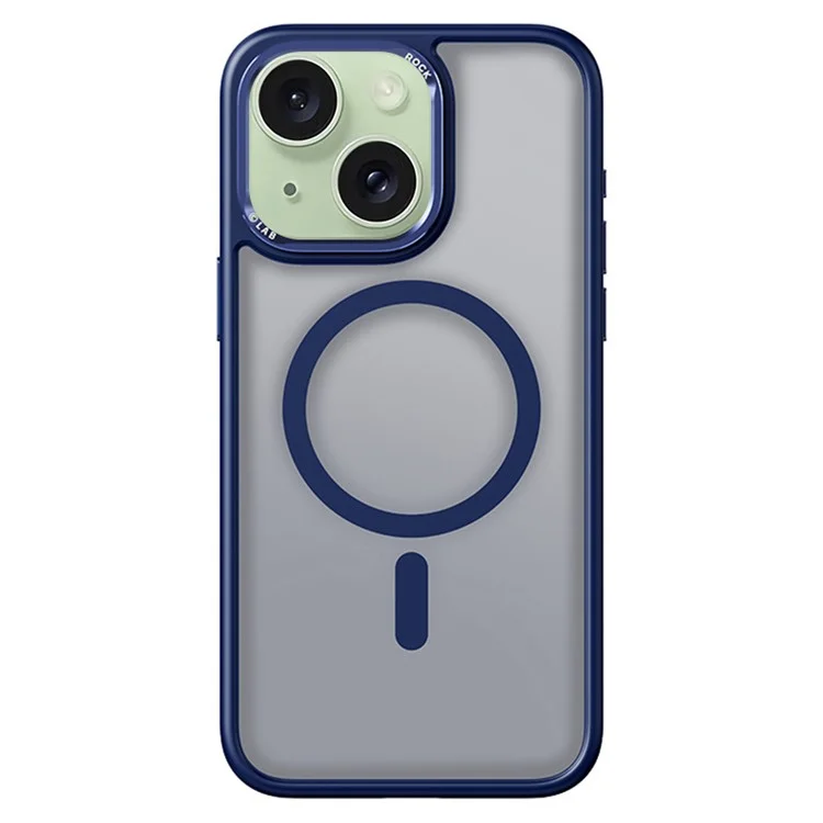ROCK Para iPhone 15 Capa Magnética Fosca PC+TPU - Titanium Blue