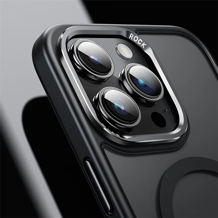 ROCK Para iPhone 15 Capa Magnética Fosca PC+TPU - Titanium Blue