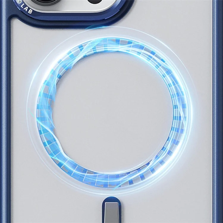 ROCK Para iPhone 15 Capa Magnética Fosca PC+TPU - Titanium Blue