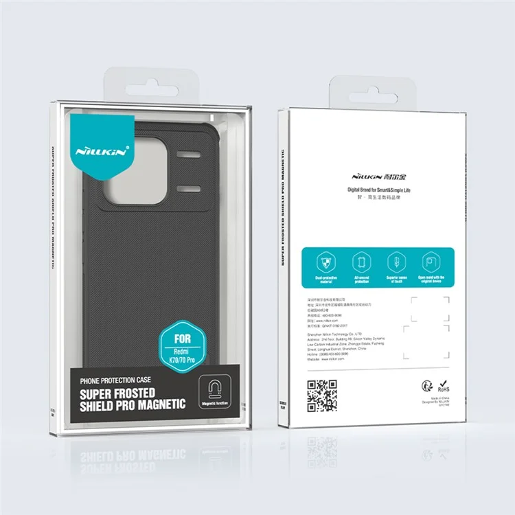 NILLKIN Frosted Shield Pro für Xiaomi Poco F6 Pro 5G / Redmi K70 5G / K70 Pro 5G Handyhülle Sturzsichere magnetische Abdeckung - Grün