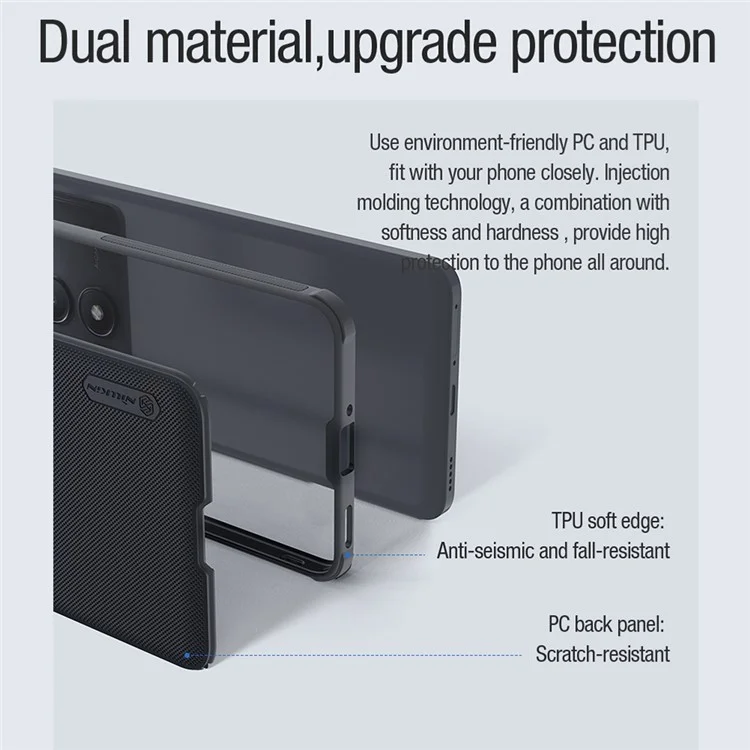 NILLKIN Frosted Shield Pro für Xiaomi Poco F6 Pro 5G / Redmi K70 5G / K70 Pro 5G Handyhülle Sturzsichere magnetische Abdeckung - Grün