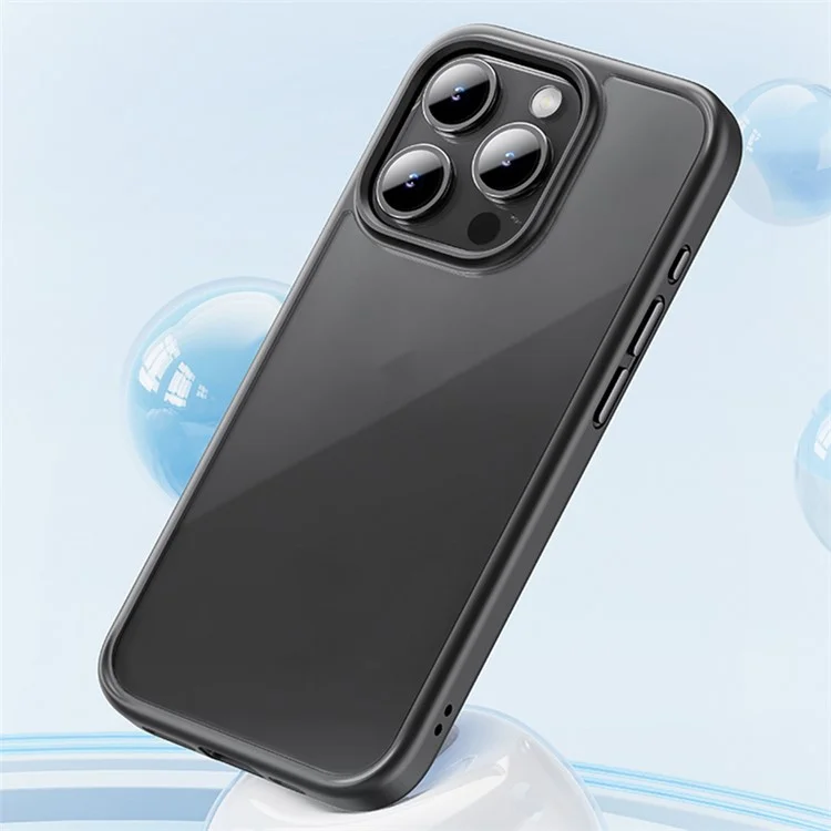 ROCK For iPhone 15 Pro Case TPU+PC Scratch-resistant Transparent Panel Phone Back Cover - White