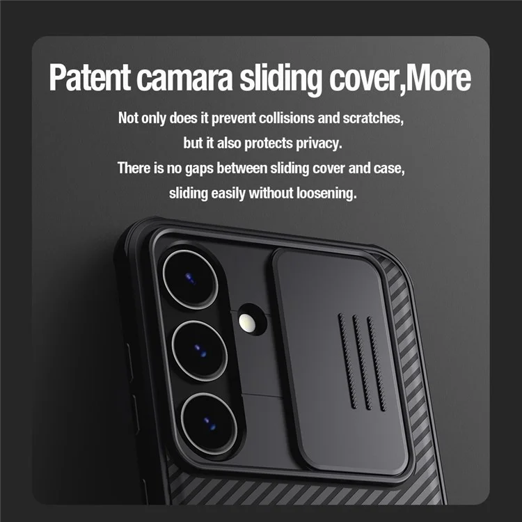 NILLKIN CamShield Pro Case for Samsung Galaxy S24 Shell Magnetic PC+TPU Phone Cover - Black