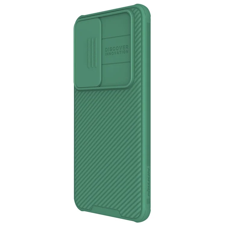 NILLKIN CamShield Pro Case pour Samsung Galaxy S24+ Étui de téléphone magnétique avec couvercle de caméra coulissant - Vert