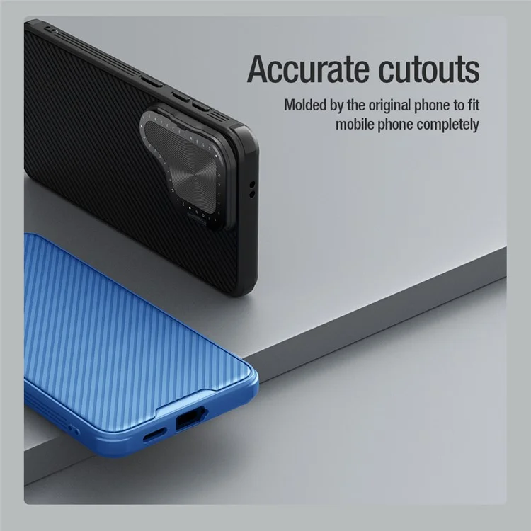 NILLKIN CamShield Prop Magnetische Serie für Samsung Galaxy S24 Handyhülle Linsenabdeckung Ständer Rückschale - Blau