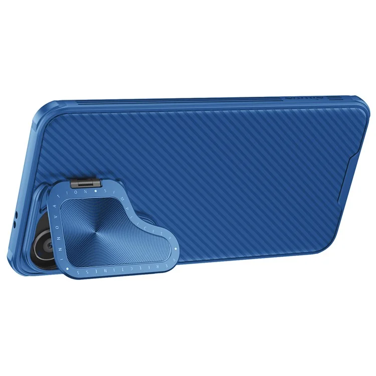 NILLKIN CamShield Prop Magnetische Serie für Samsung Galaxy S24 Handyhülle Linsenabdeckung Ständer Rückschale - Blau