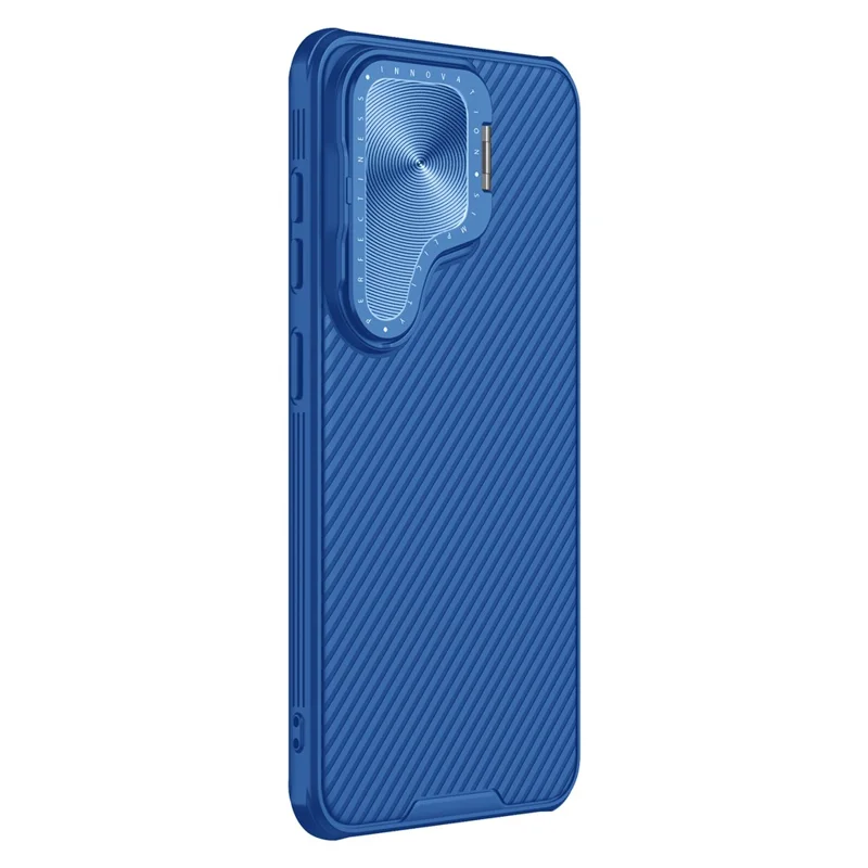 NILLKIN CamShield Prop Series for Samsung Galaxy S24 Cell Phone Case Kickstand Lens Lid PC+TPU Shell - Blue