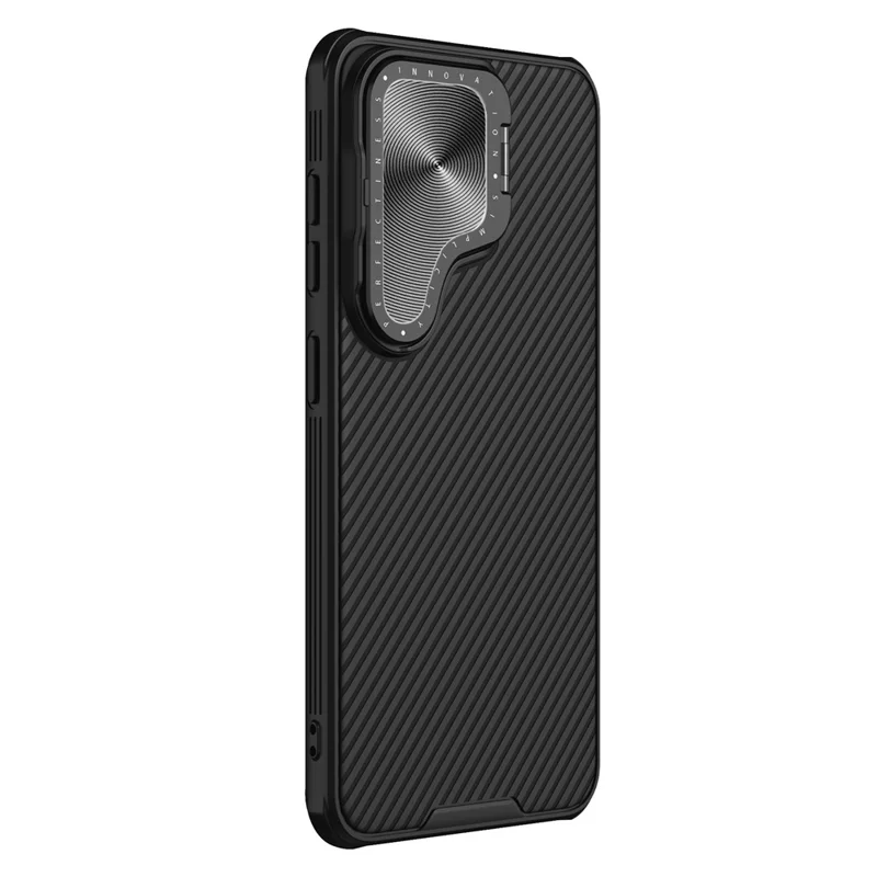 NILLKIN CamShield Prop Series for Samsung Galaxy S24 Cell Phone Case Kickstand Lens Lid PC+TPU Shell - Black