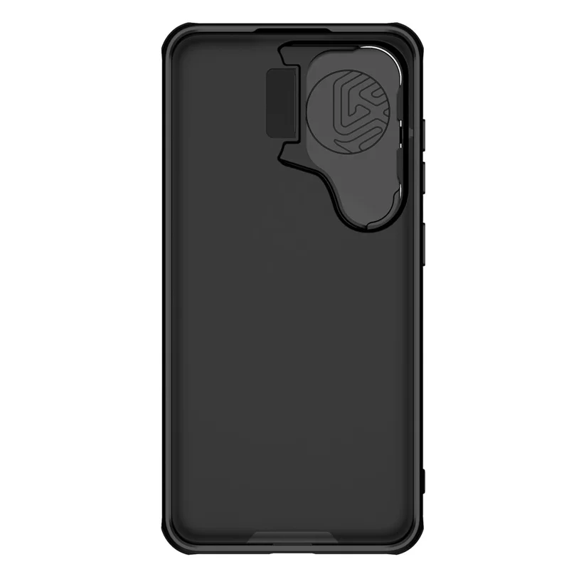 NILLKIN CamShield Prop Series for Samsung Galaxy S24 Cell Phone Case Kickstand Lens Lid PC+TPU Shell - Black