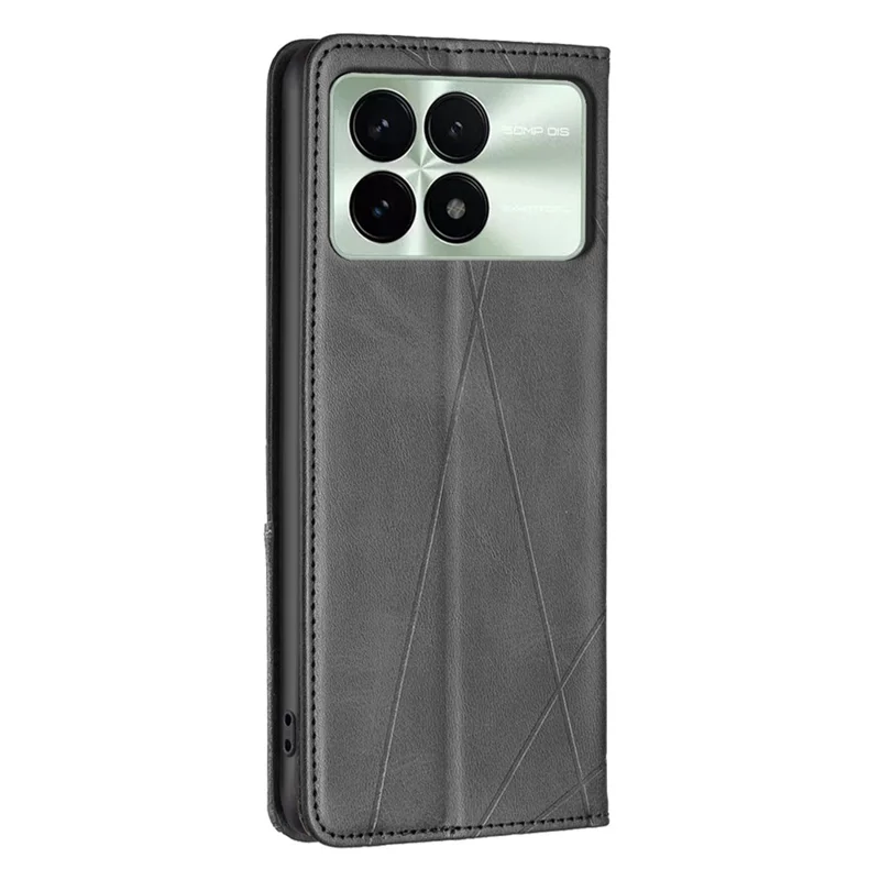 Per Xiaomi Poco F6 Pro 5G / Redmi K70 5G / K70 Pro 5G Custodia in Pelle Stand Protezione per Telefono con Slot per Schede - Nero