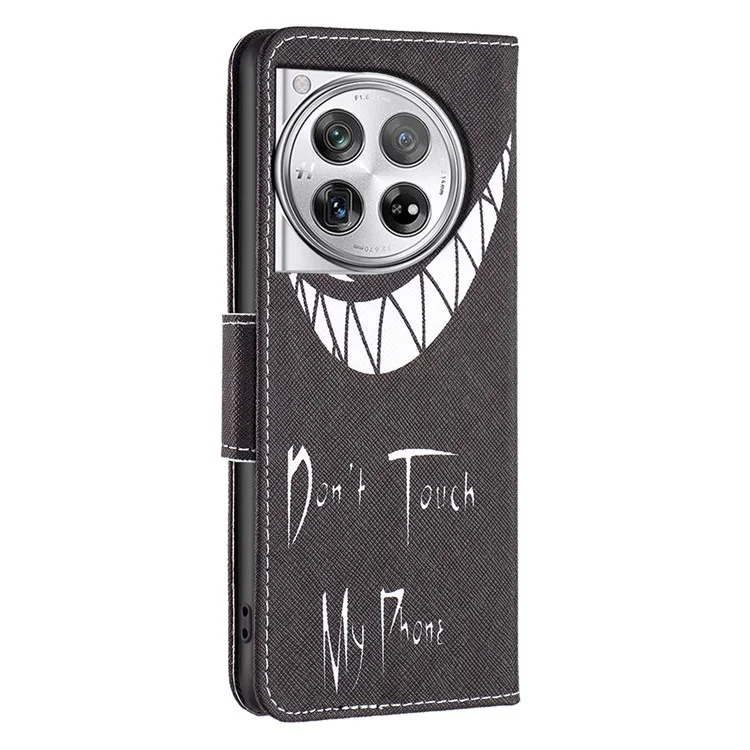 Für OnePlus 12 5G Wallet Case Stand Pattern Printing PU Leder Handyhülle Schutz - Fass mein Telefon nicht an