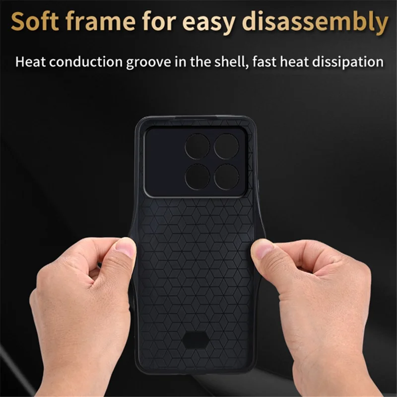 AZNS für Xiaomi Redmi K70E 5G / Poco X6 Pro 5G Handyhülle Stilvoller geprägter Texturüberzug - Braun