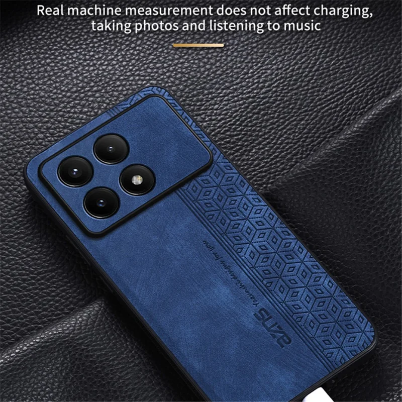 AZNS für Xiaomi Redmi K70E 5G / Poco X6 Pro 5G Handyhülle Stilvoller geprägter Texturüberzug - Braun